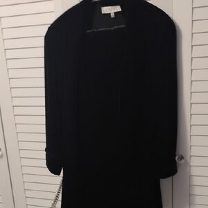 Kasper Midnight Black Velvet Coat With XL Velvet Pants